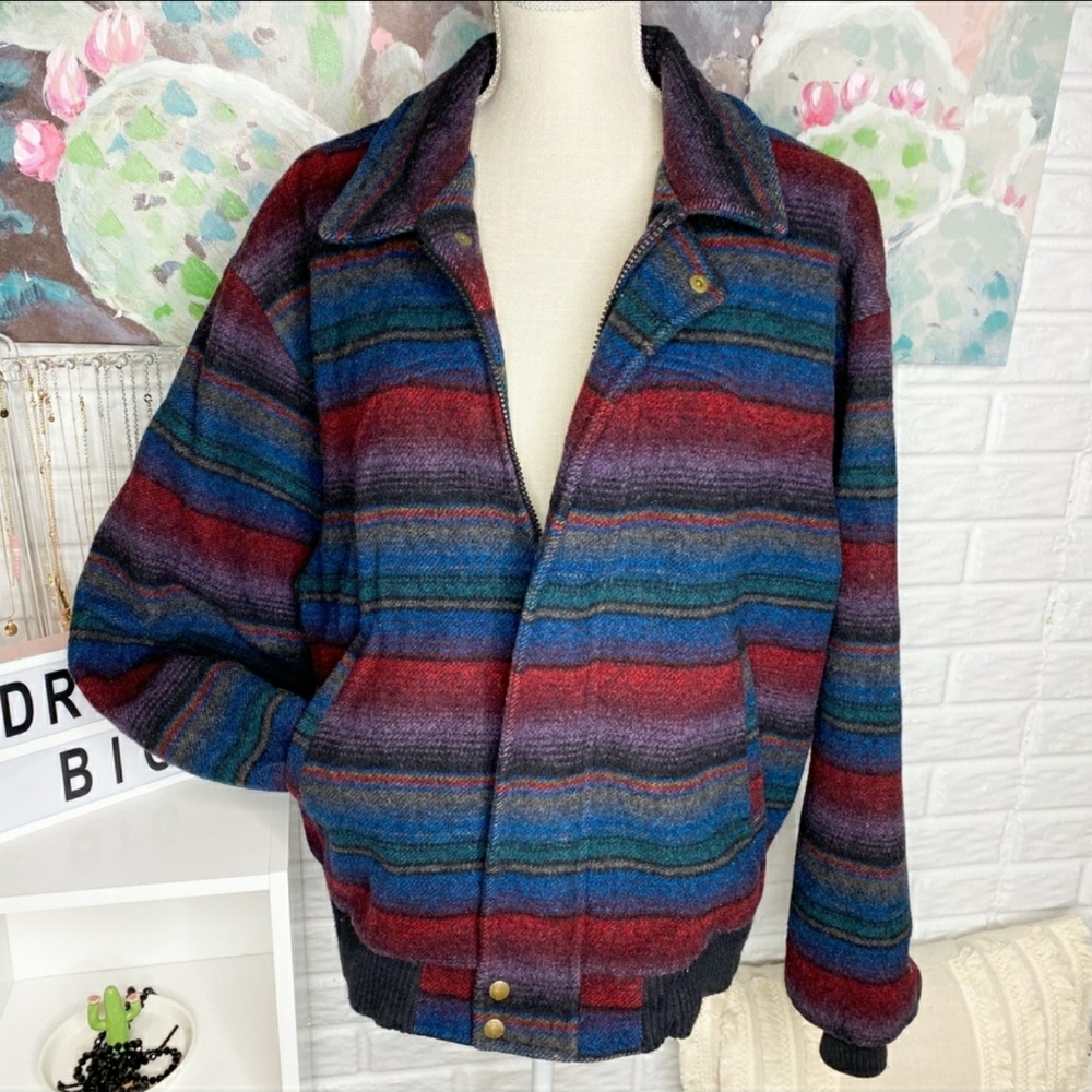 Pendleton Vintage Striped Western Wool Jacket